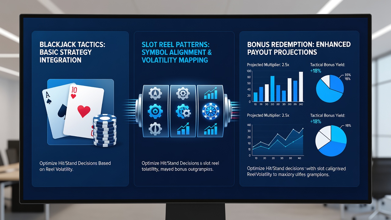 Mobile screen displaying aligned blackjack strategy chart next to slot paytable with highlighted reel patterns