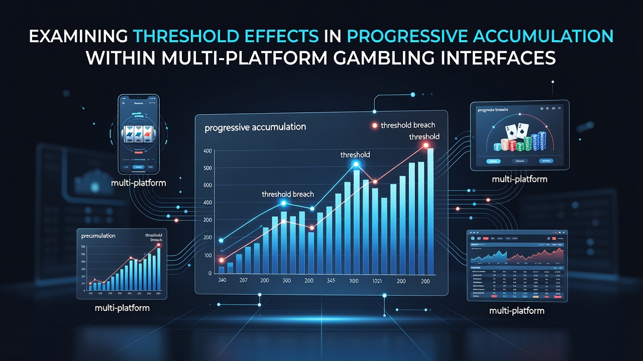 Diagram illustrating progressive jackpot thresholds across desktop, mobile, and tablet gambling interfaces with accumulation curves and breakpoint markers