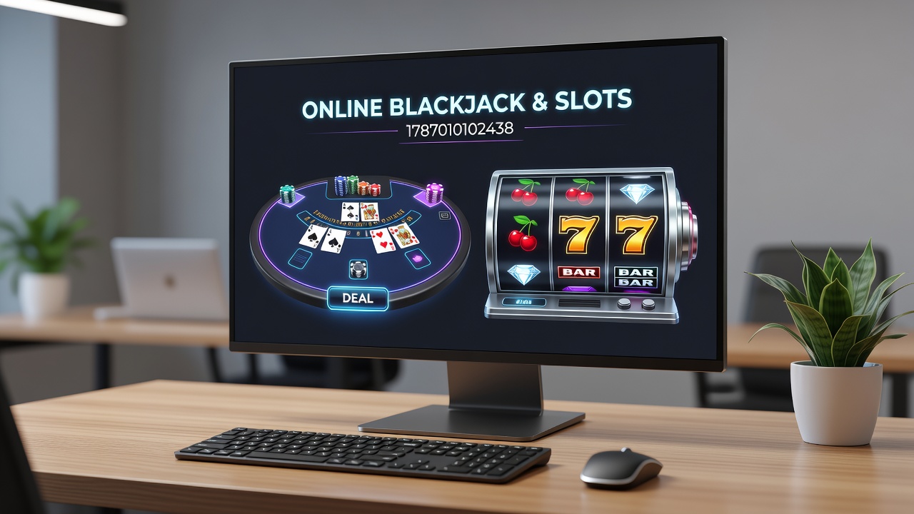 Mobile screen displaying live blackjack dealer and slot game lobby with payment icons