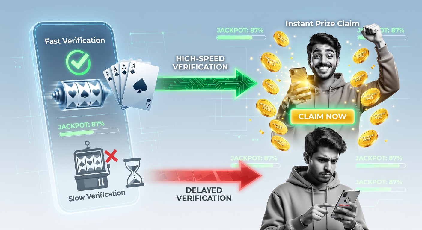 Mobile gaming interface showing verification process for progressive prize claims